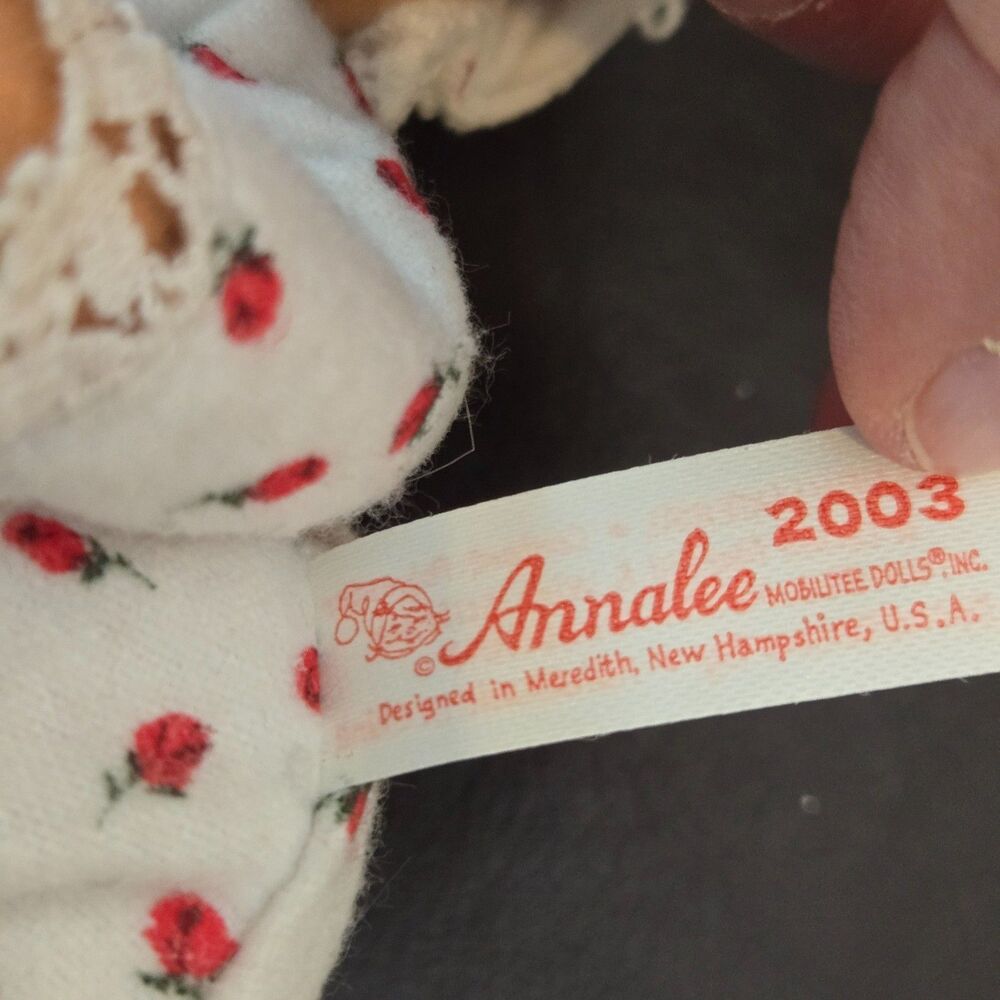 Vtg ANNALEE Christmas Bedtime Bear Snowflake Song bird Santa Ornament 3 Pc Lot - Picture 8 of 12